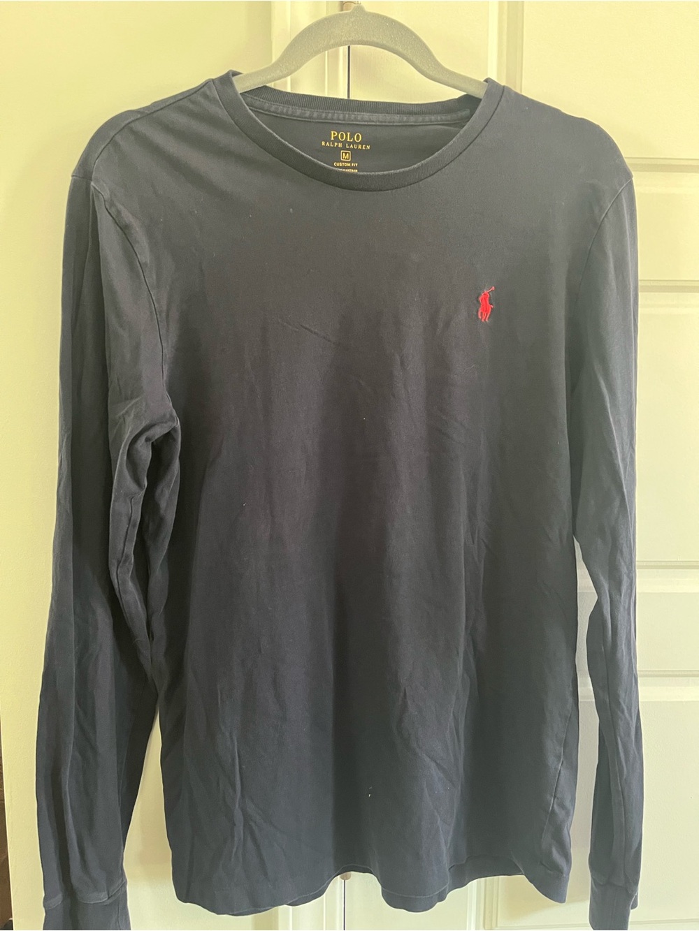 Polo by Ralph Lauren Navy Long-Sleeve Crew with Red Pony